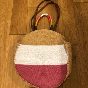 Time and tru Circle straw bag
